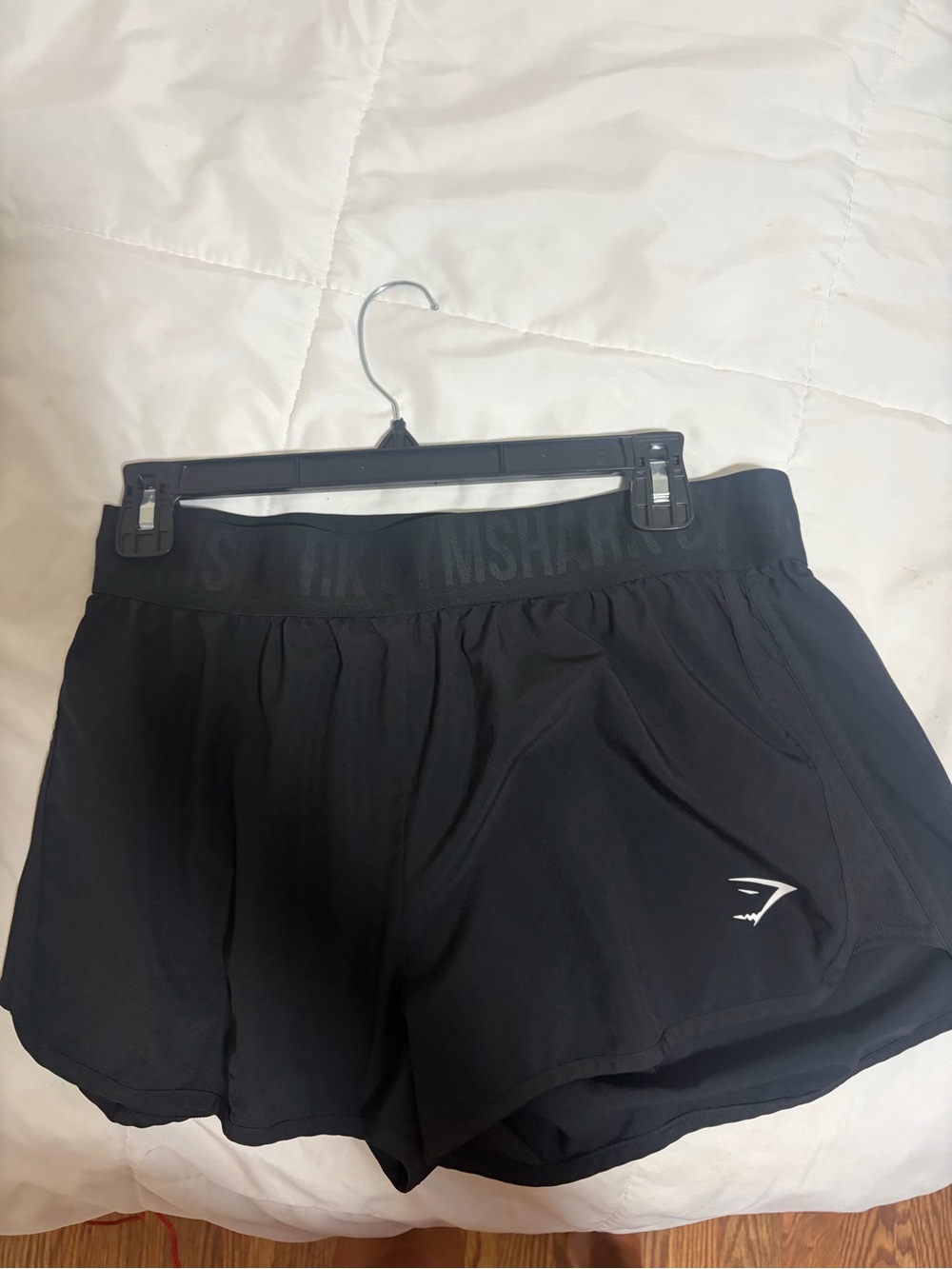 Gymshark Women's Black Double-Layer Athletic Shorts - Picture 1 of 3